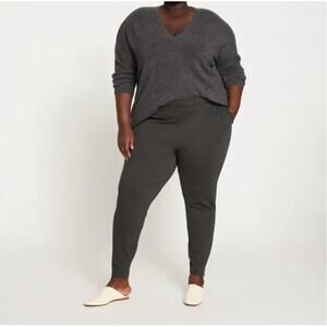 Universal Standard Moro Ponte Pants 3X 34 36 5X NWT Gray Skinny Zip Trousers Zip